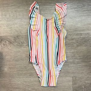 Rainbow Stripe Swim Suit